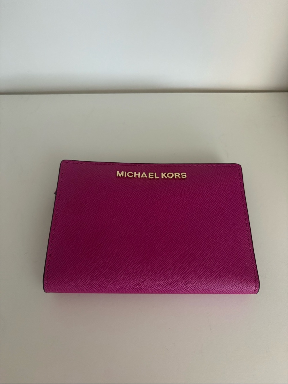 Michael Kors Pink Saffiano Compact Card & Key Holder